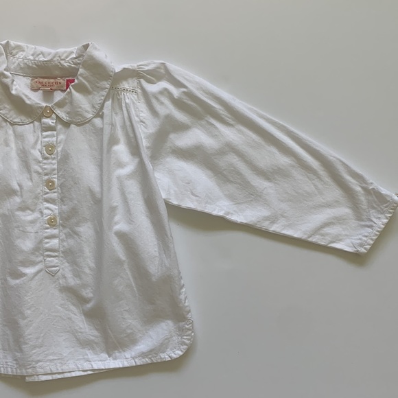 Pink Chicken White Blouse 4Y - Picture 2 of 12
